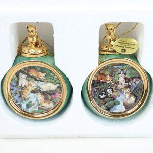 1998 Bradford Magical Moments Kitten Expedition Ornament Collection